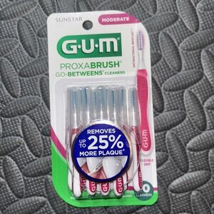 GUM ProxaBrush Go-Betweens 10 CLEANERS INTERDENTAL BRUSHES | MODERATE Tooth Care